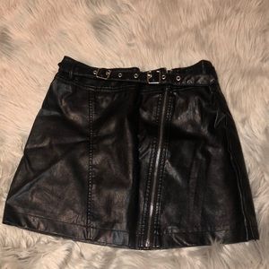 Forever 21 Black Leather Skirt